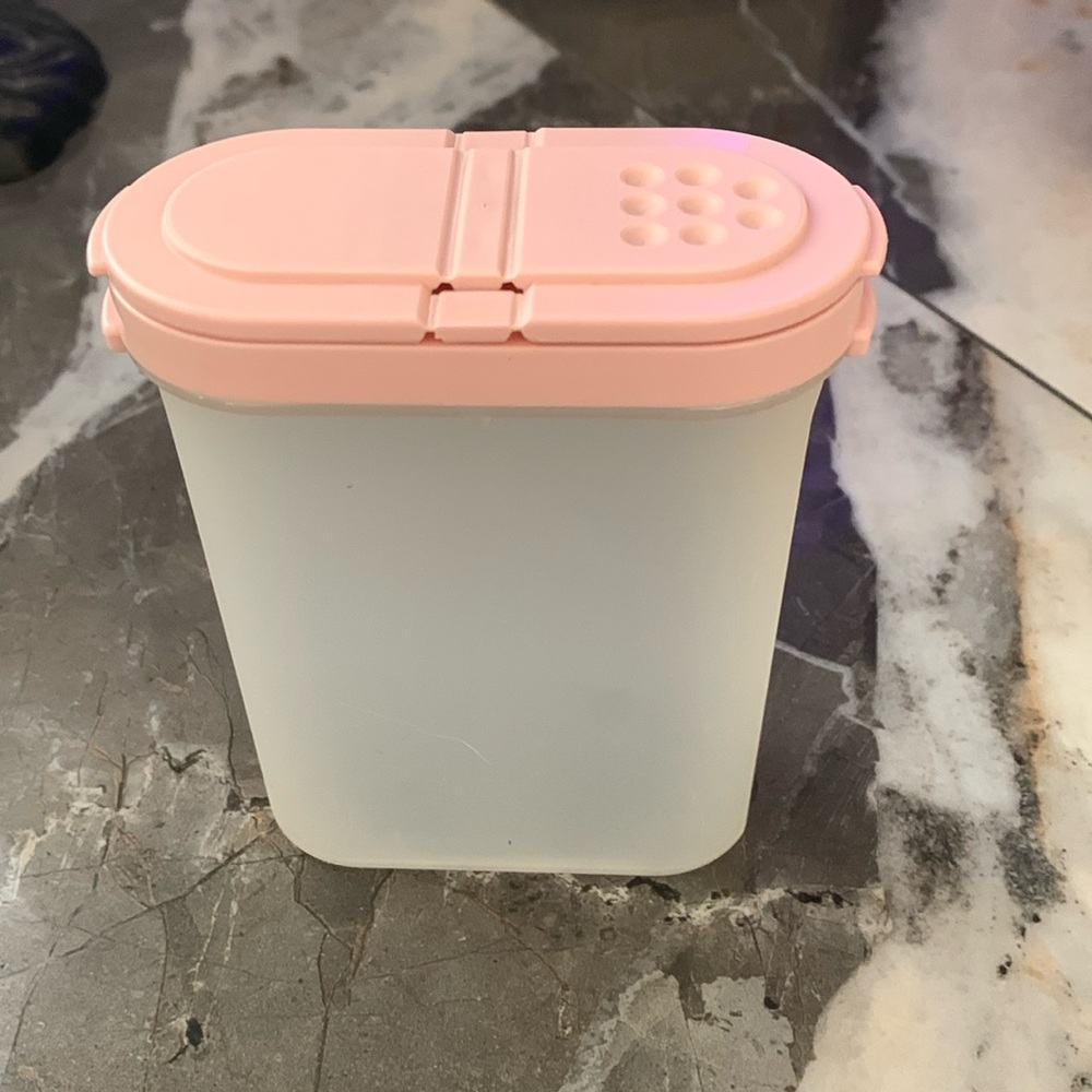 Tupperware Vintage Spice Container Dusty Rose Large